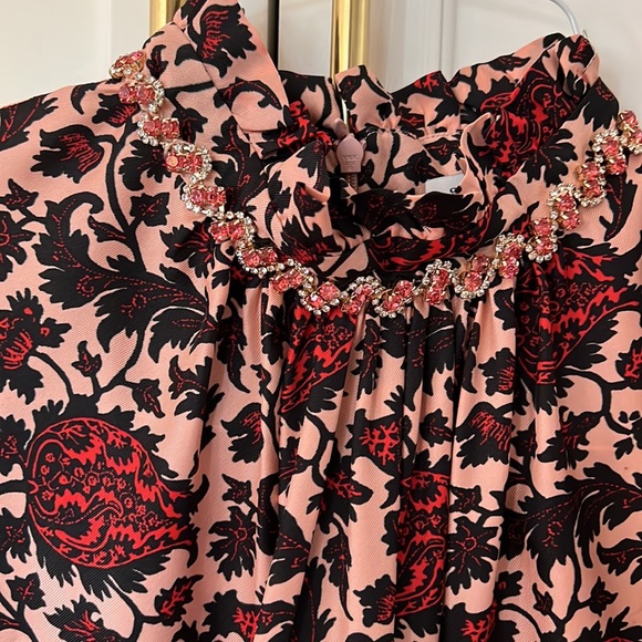 Sandro Paris crystal embellished floral print dress - Picture 3 of 5